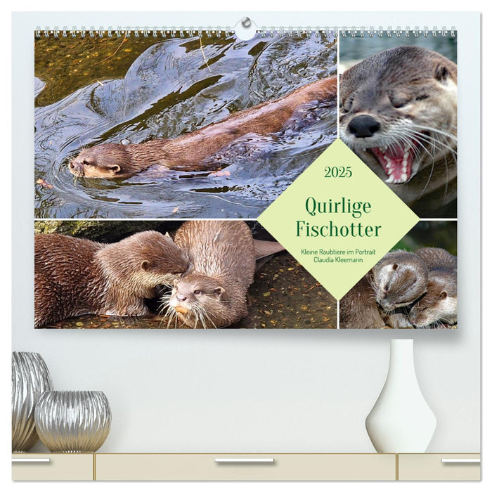 Quirlige Fischotter (CALVENDO Premium Wandkalender 2025)