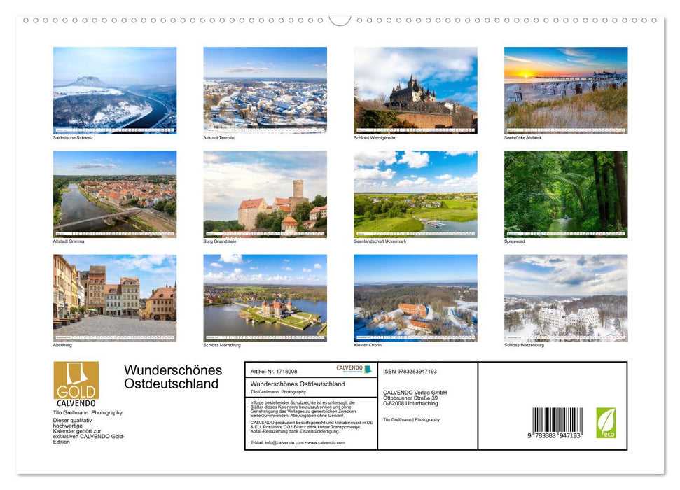 Wunderschönes Ostdeutschland (CALVENDO Premium Wandkalender 2025)