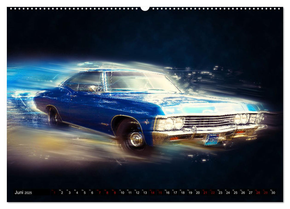 US Muscle Cars Legendäre Amerikanische Traumwagen (CALVENDO Premium Wandkalender 2025)