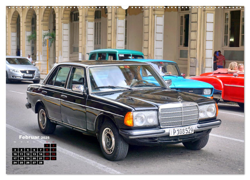 Autos mit Stern - Mercedes-Benz auf Kuba (CALVENDO Premium Wandkalender 2025)