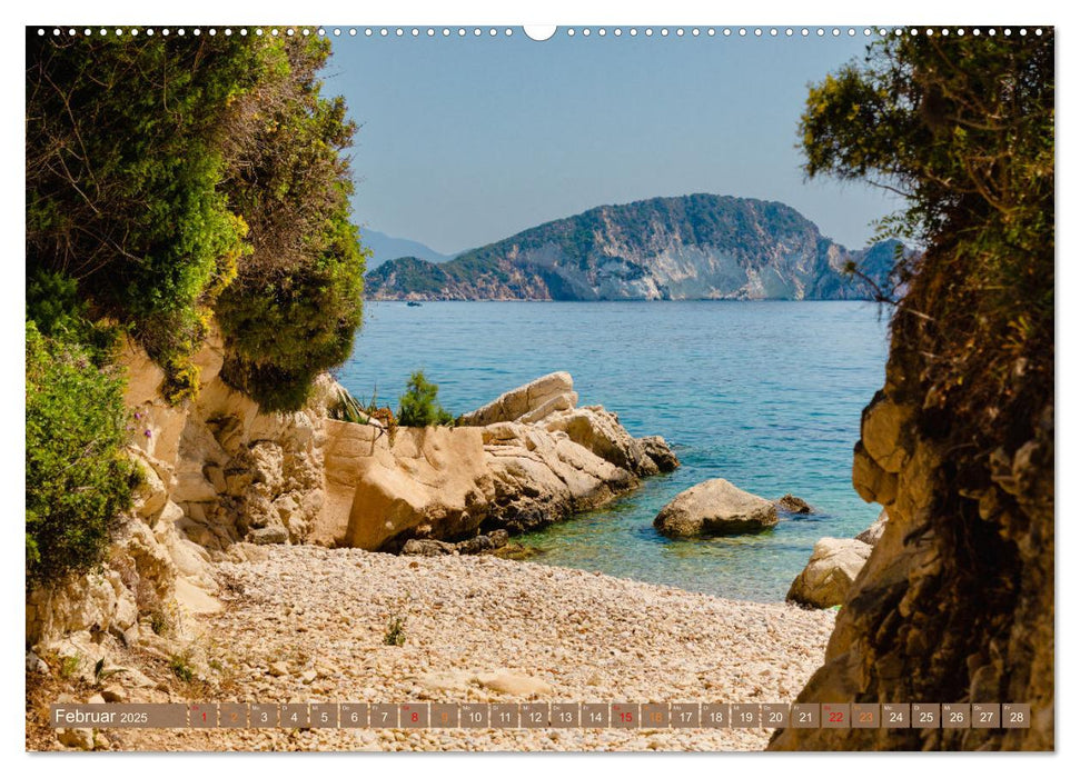 Zakynthos und Kefalonia Trauminseln im Ionischen Meer (CALVENDO Premium Wandkalender 2025)