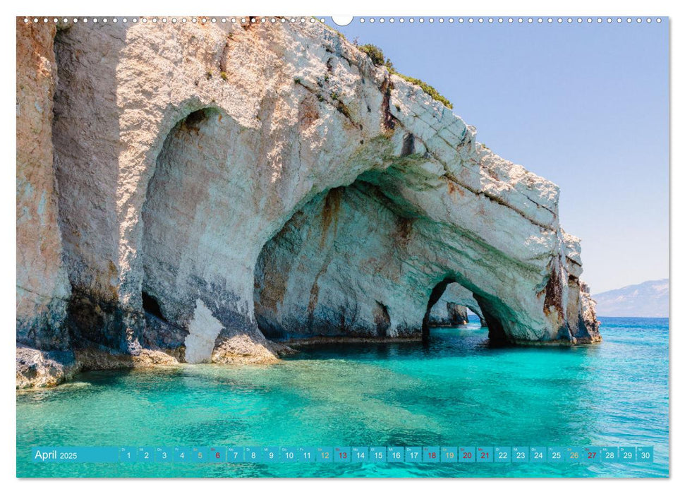 Zakynthos und Kefalonia Trauminseln im Ionischen Meer (CALVENDO Premium Wandkalender 2025)