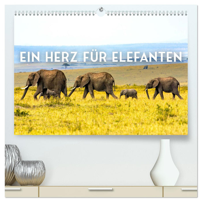 Ein Herz für Elefanten (CALVENDO Premium Wandkalender 2025)