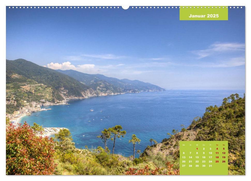 Italienische Riviera Cinque Terre (CALVENDO Premium Wandkalender 2025)