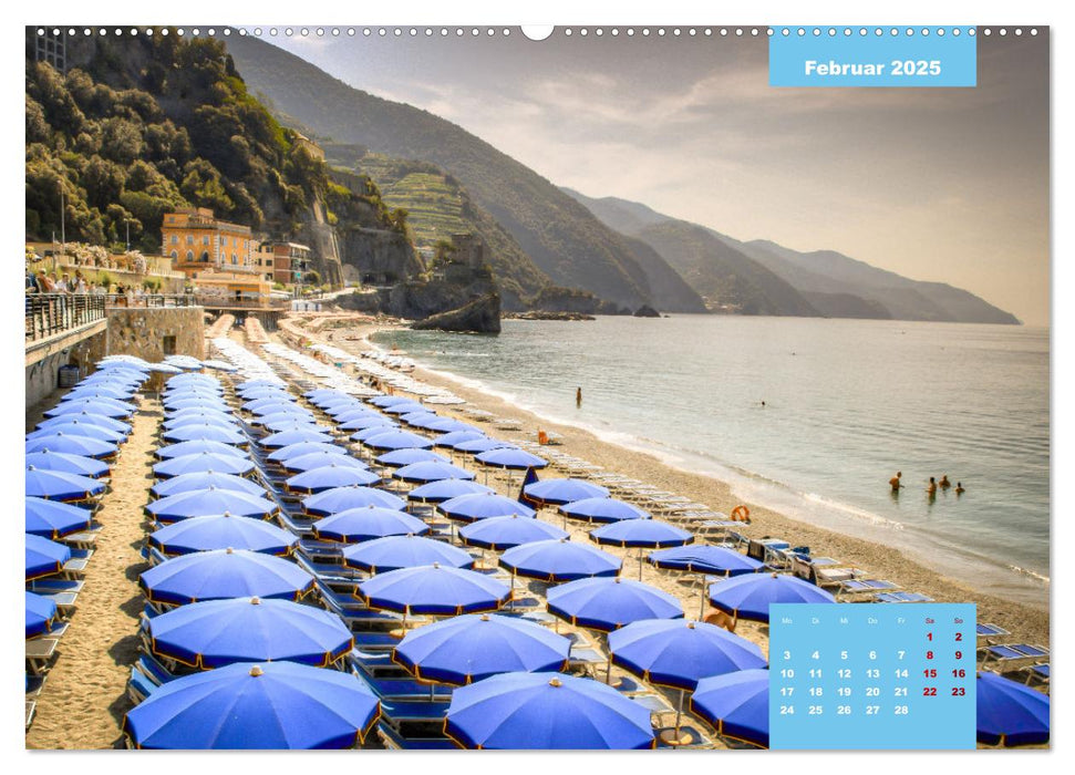 Italienische Riviera Cinque Terre (CALVENDO Premium Wandkalender 2025)