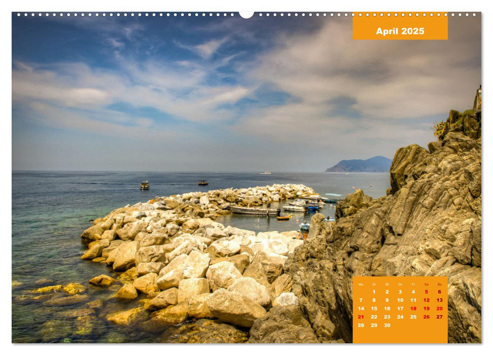 Italienische Riviera Cinque Terre (CALVENDO Premium Wandkalender 2025)