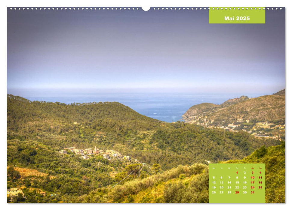 Italienische Riviera Cinque Terre (CALVENDO Premium Wandkalender 2025)