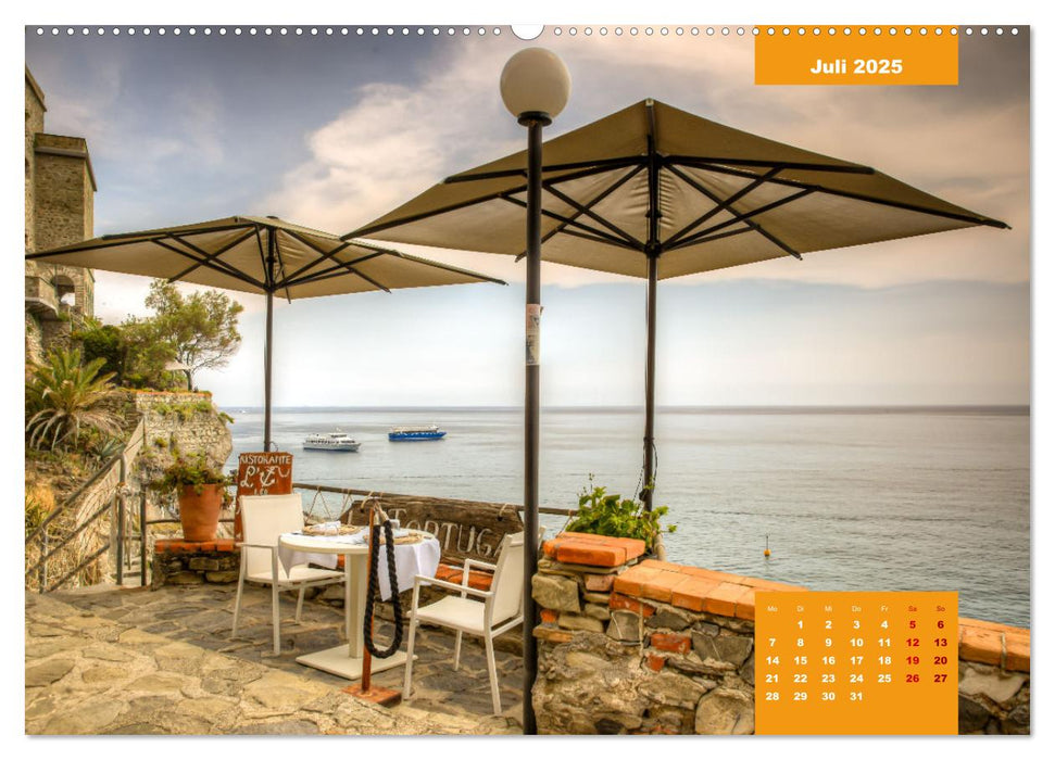 Italienische Riviera Cinque Terre (CALVENDO Premium Wandkalender 2025)