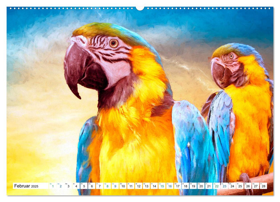 Farbenfestival der Tiere - Artwork (CALVENDO Premium Wandkalender 2025)