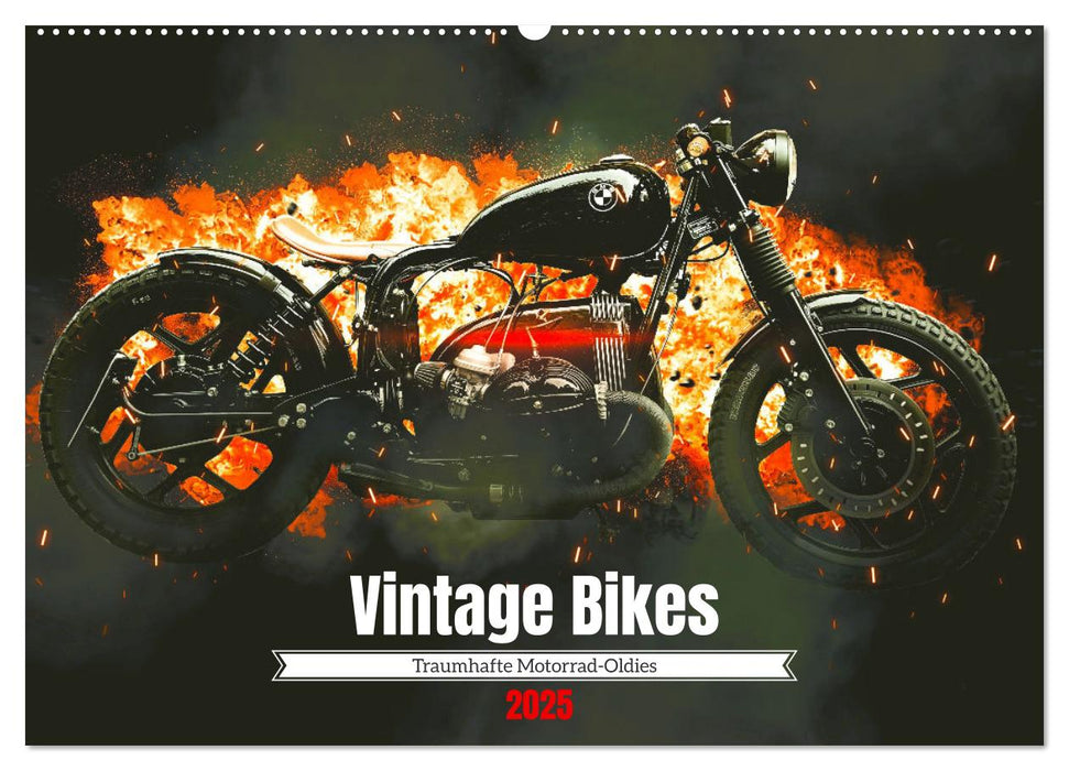 Vintage Bikes. Traumhafte Motorrad-Oldies (CALVENDO Wandkalender 2025)