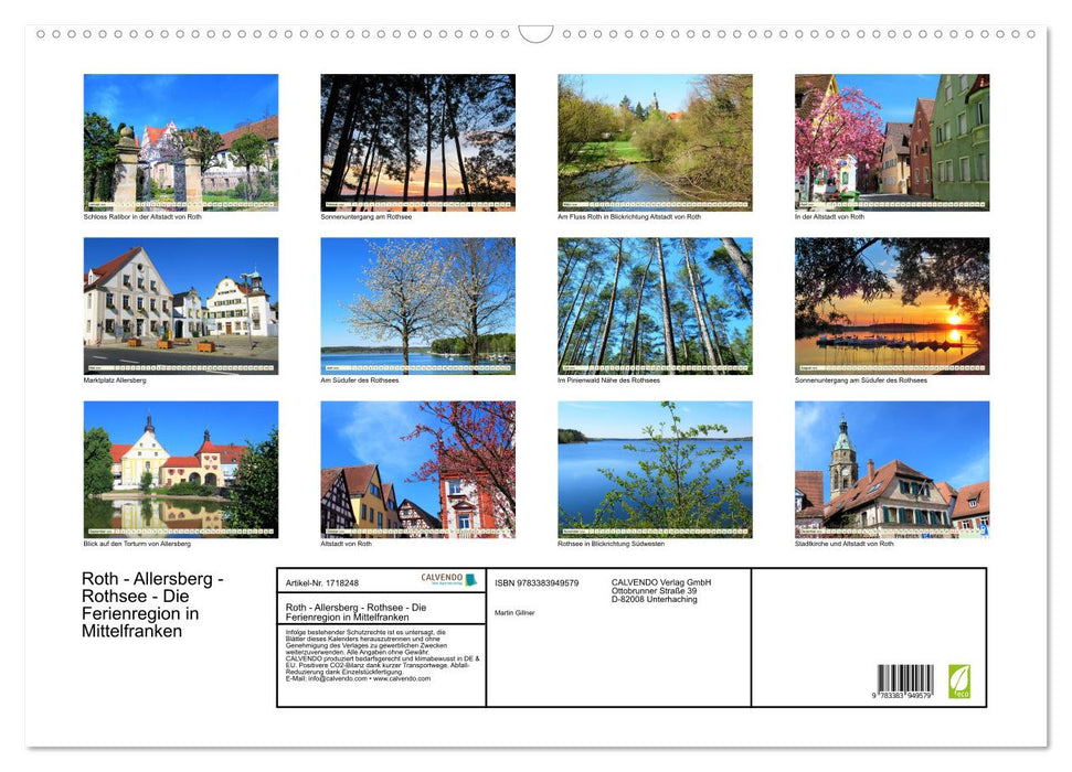 Roth - Allersberg - Rothsee - Die Ferienregion in Mittelfranken (CALVENDO Wandkalender 2025)