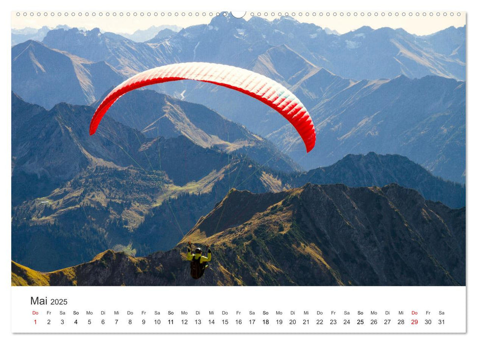 Paragleiten - Der Wunsch vom Fliegen. (CALVENDO Premium Wandkalender 2025)