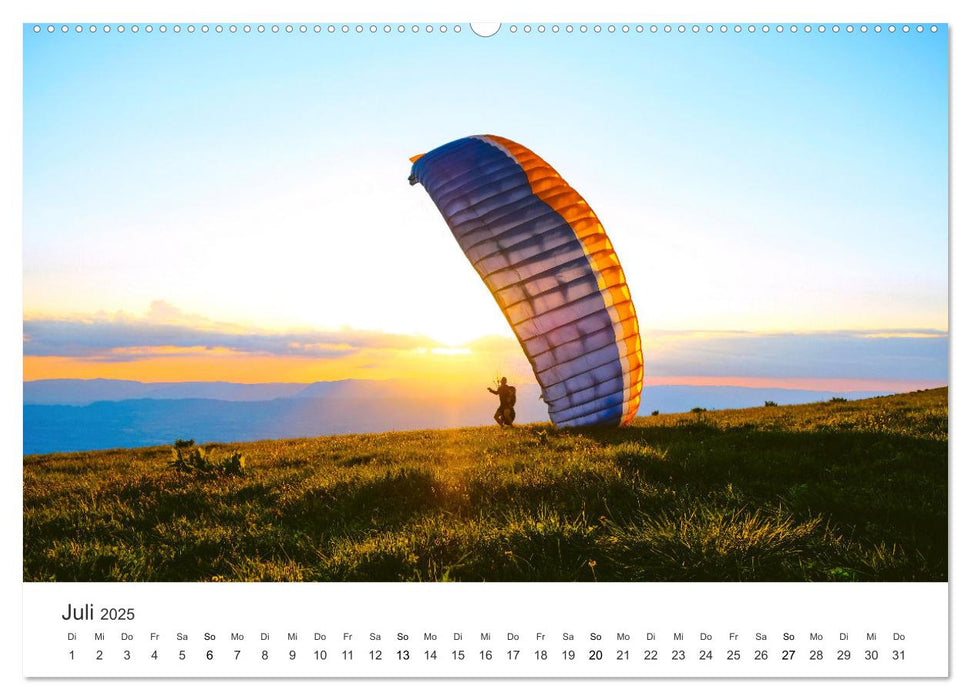 Paragleiten - Der Wunsch vom Fliegen. (CALVENDO Premium Wandkalender 2025)