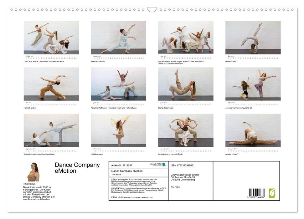 Dance Company eMotion (CALVENDO Wandkalender 2025)