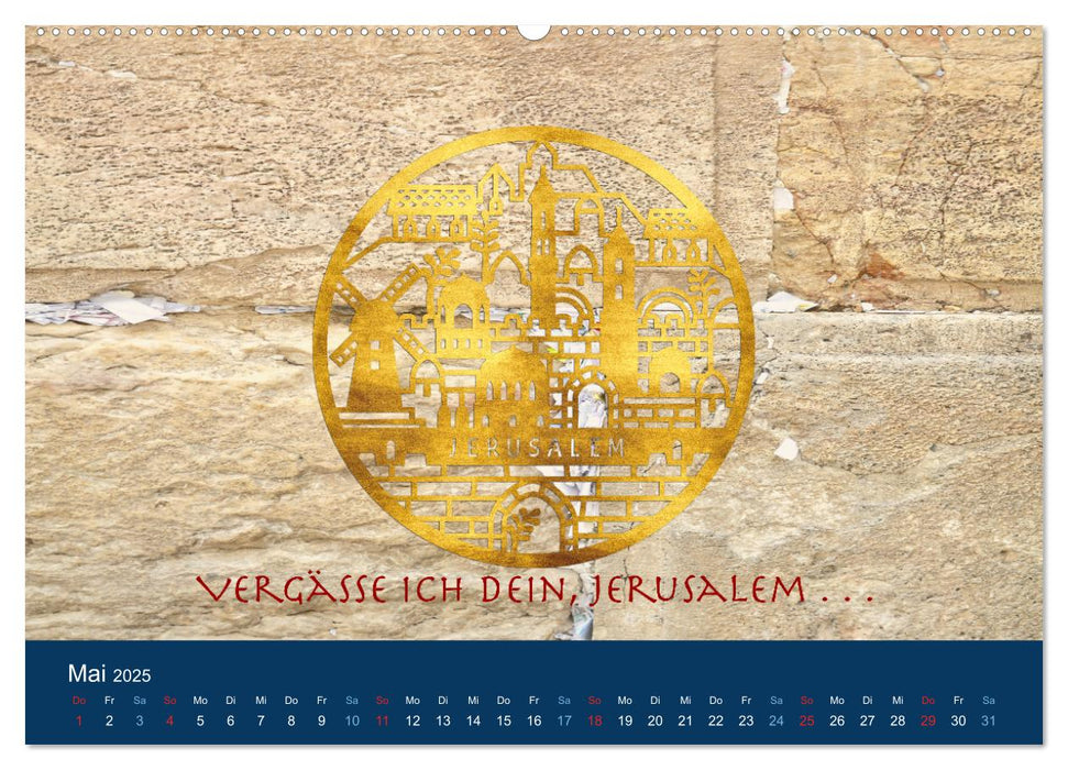 Geliebtes Jerusalem (CALVENDO Premium Wandkalender 2025)