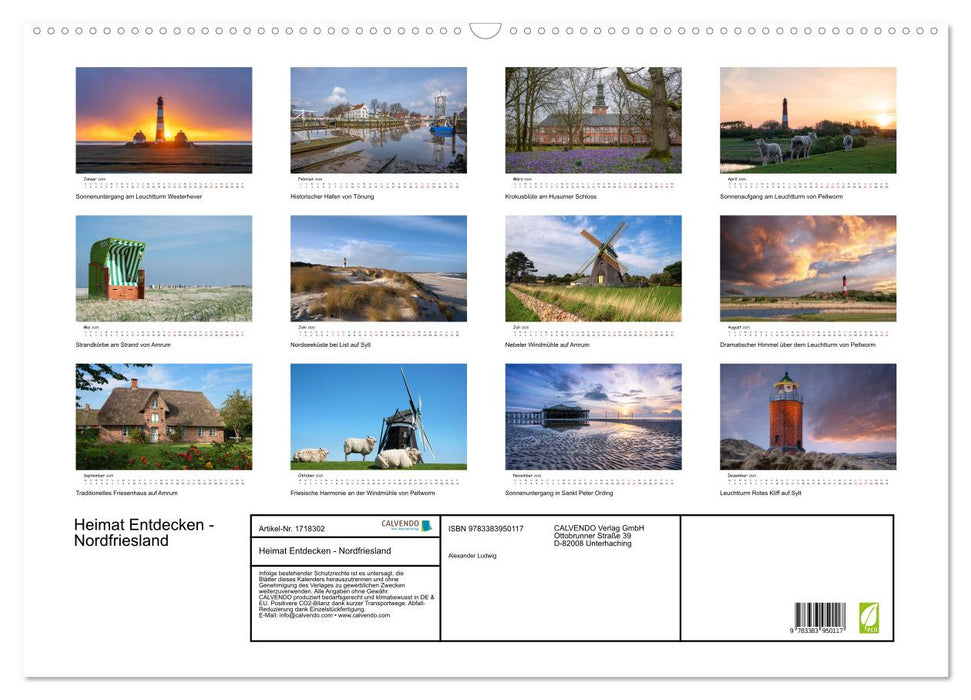 Heimat Entdecken - Nordfriesland (CALVENDO Wandkalender 2025)