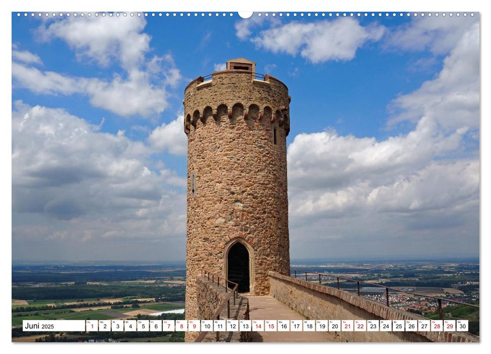 Liebliche Bergstraße - Burgen, Wein und Fachwerk (CALVENDO Wandkalender 2025)