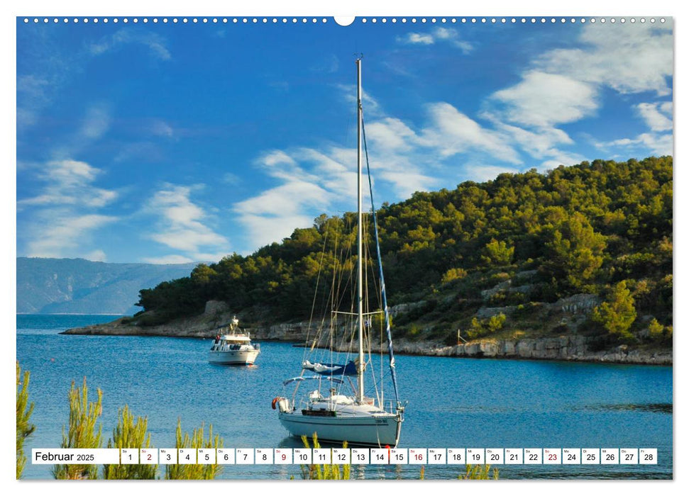 Segelparadies Kroatien (CALVENDO Premium Wandkalender 2025)