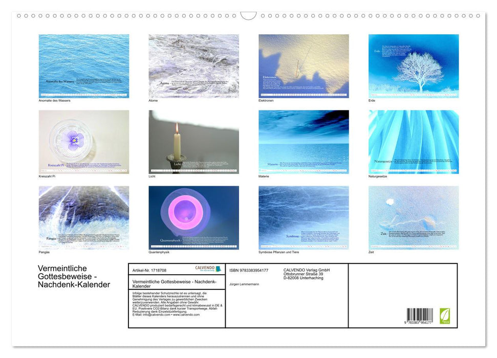 Vermeintliche Gottesbeweise - Nachdenk-Kalender (CALVENDO Wandkalender 2025)