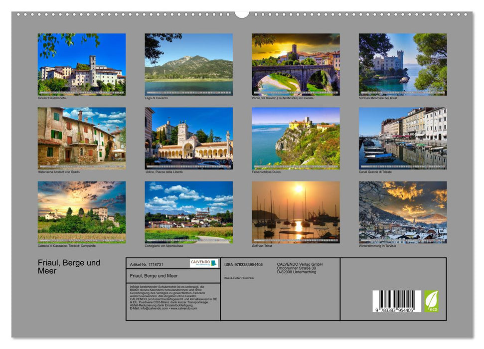 Friaul, Berge und Meer (CALVENDO Premium Wandkalender 2025)