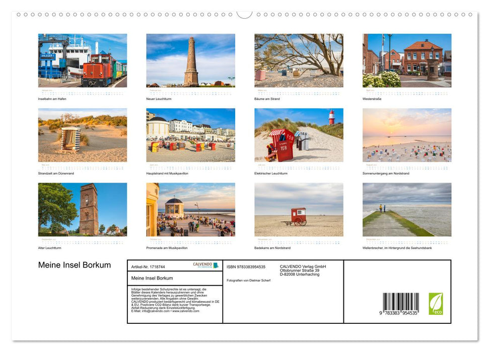 Meine Insel Borkum (CALVENDO Premium Wandkalender 2025)