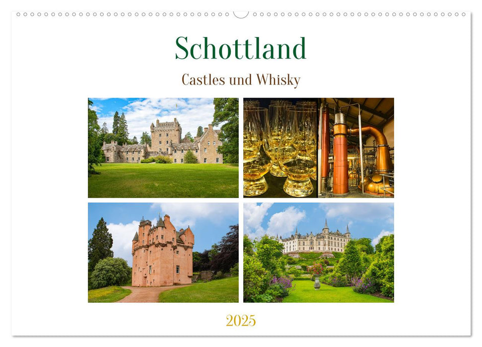 Schottland - Castles und Whisky (CALVENDO Wandkalender 2025)