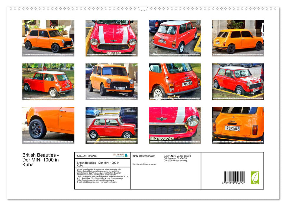 British Beauties - Der MINI 1000 in Kuba (CALVENDO Premium Wandkalender 2025)