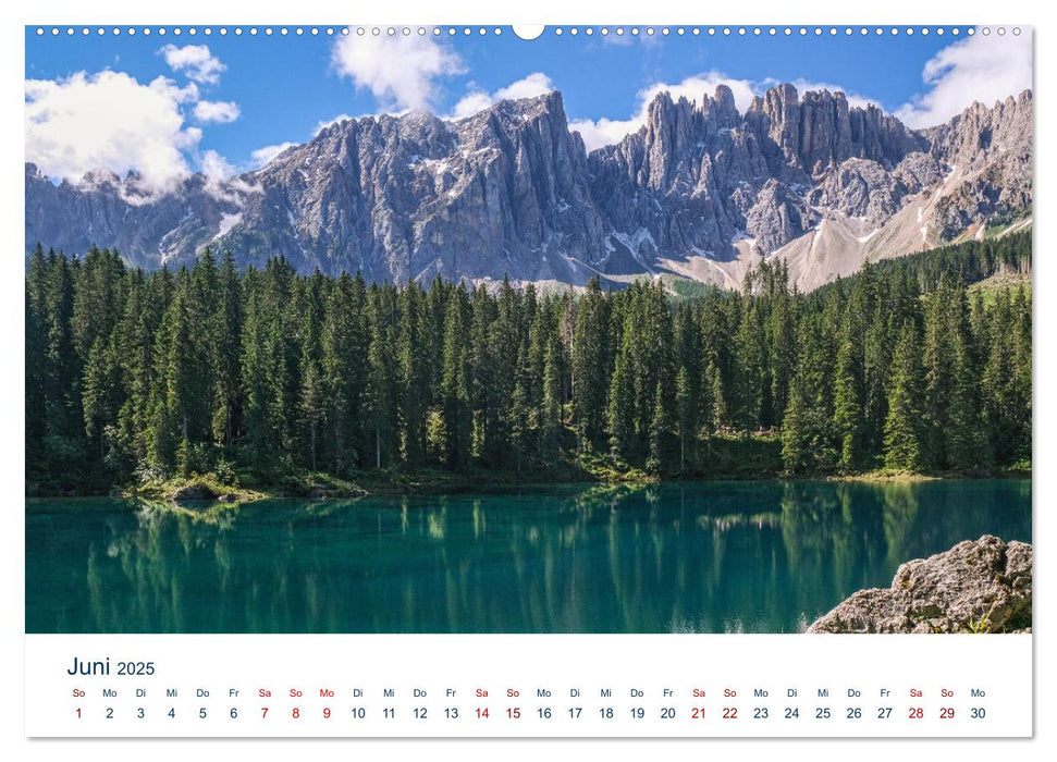 Die Dolomiten - Wanderung durch den Naturpark Schlern-Rosengarten (CALVENDO Premium Wandkalender 2025)