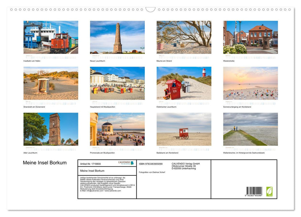 Meine Insel Borkum (CALVENDO Wandkalender 2025)