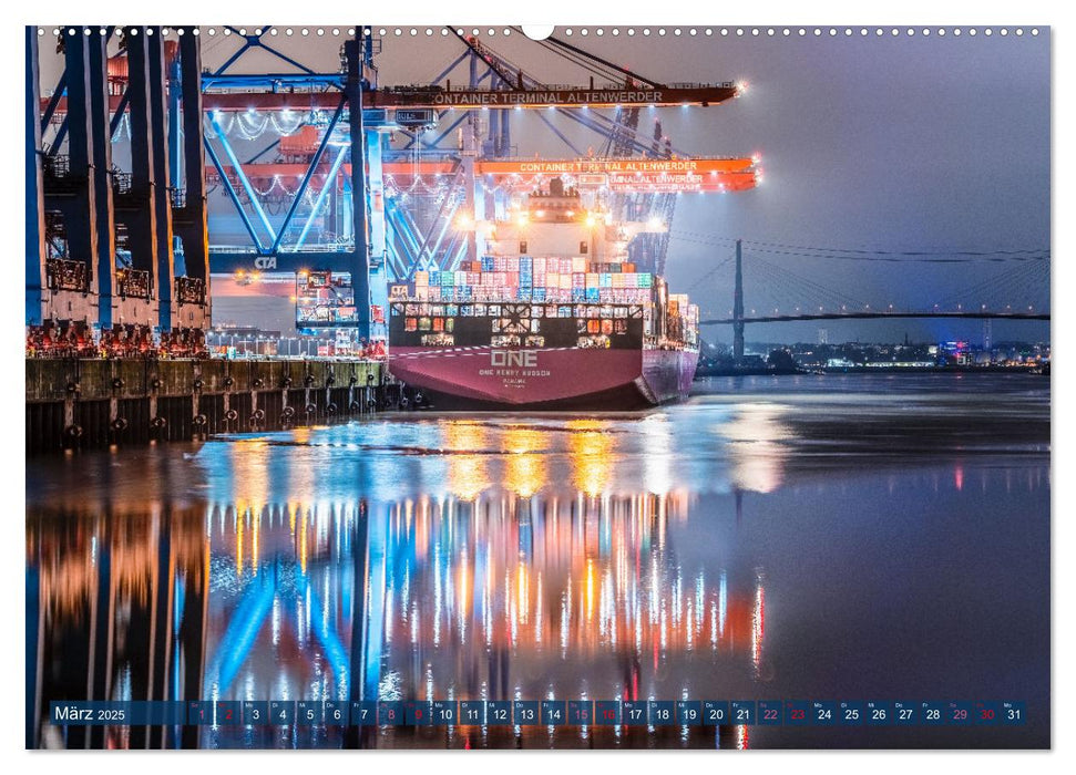 Faszination Hamburger Hafen (CALVENDO Premium Wandkalender 2025)