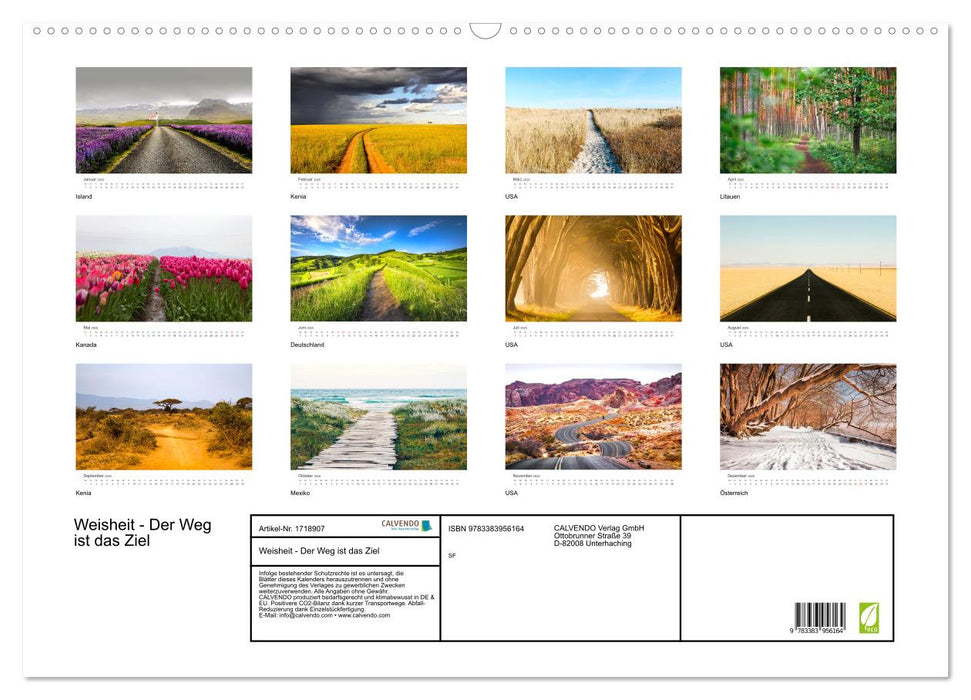 Weisheit - Der Weg ist das Ziel (CALVENDO Wandkalender 2025)
