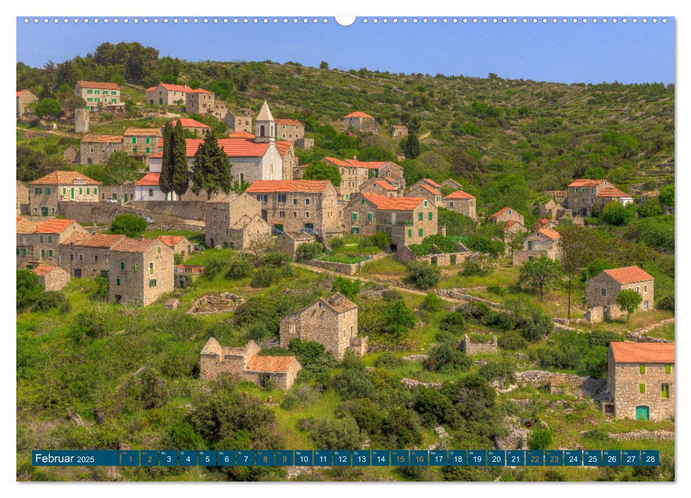 Insel Hvar - Der sonnigste Platz der Adria (CALVENDO Premium Wandkalender 2025)