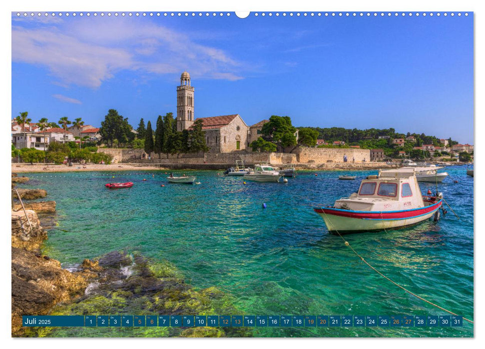 Insel Hvar - Der sonnigste Platz der Adria (CALVENDO Premium Wandkalender 2025)