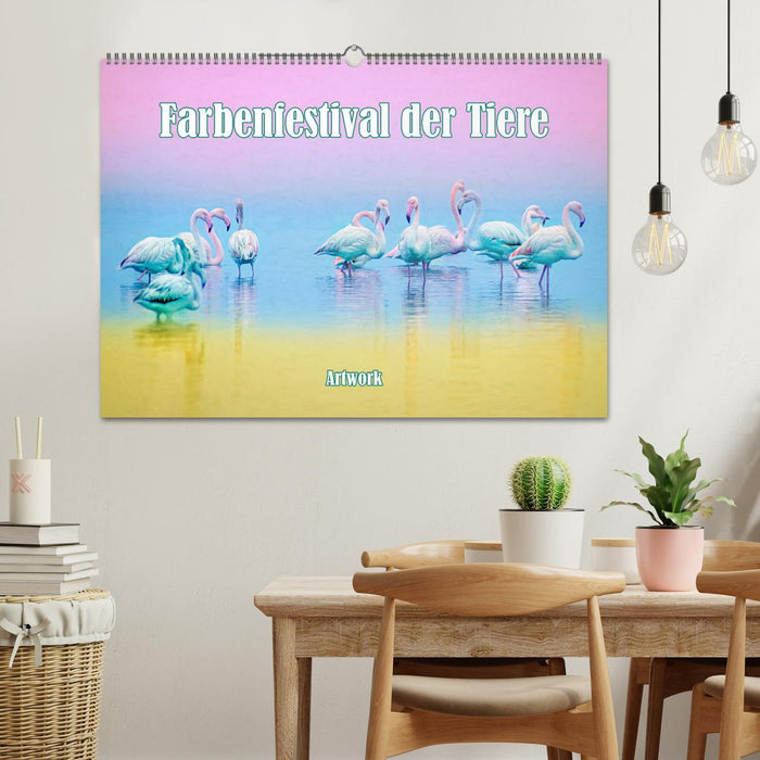 Farbenfestival der Tiere - Artwork (CALVENDO Wandkalender 2025)