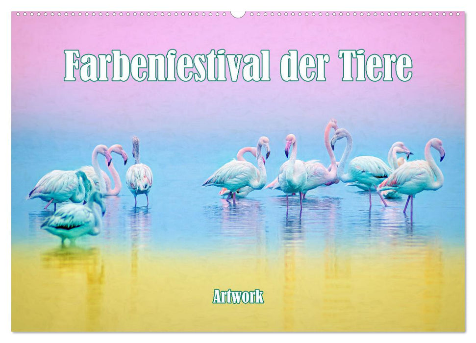 Farbenfestival der Tiere - Artwork (CALVENDO Wandkalender 2025)