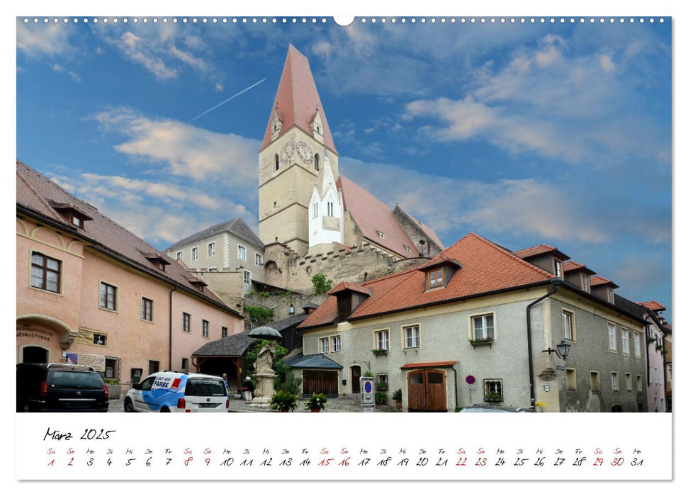 Entlang der Donau, Sehenswürdigkeiten von Passau bis Budapest (CALVENDO Premium Wandkalender 2025)