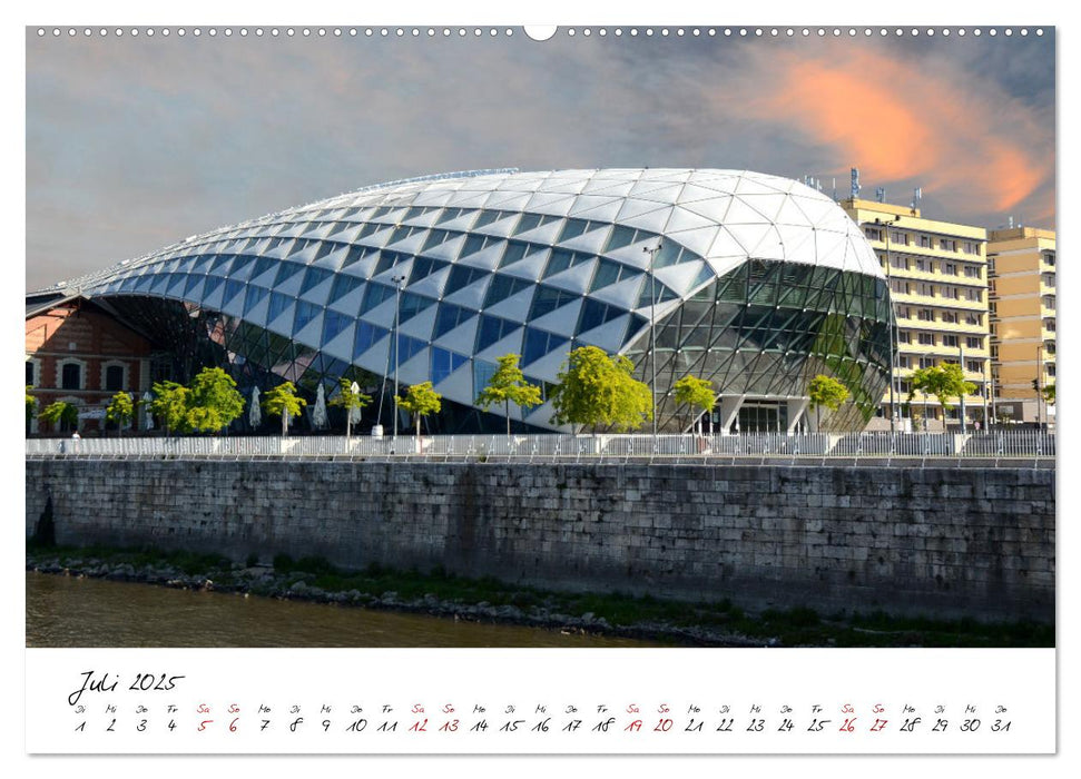 Entlang der Donau, Sehenswürdigkeiten von Passau bis Budapest (CALVENDO Premium Wandkalender 2025)