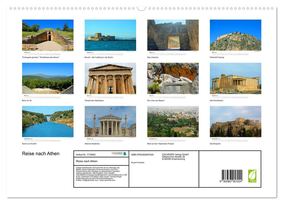 Reise nach Athen (CALVENDO Premium Wandkalender 2025)