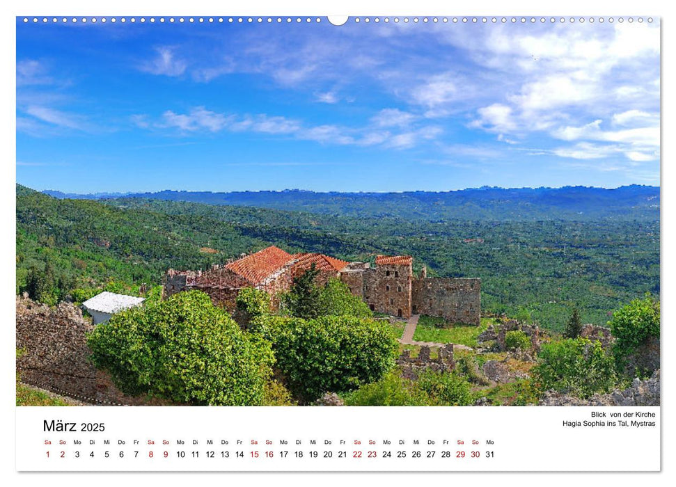 Von Olympia über Messene nach Mystras (CALVENDO Premium Wandkalender 2025)