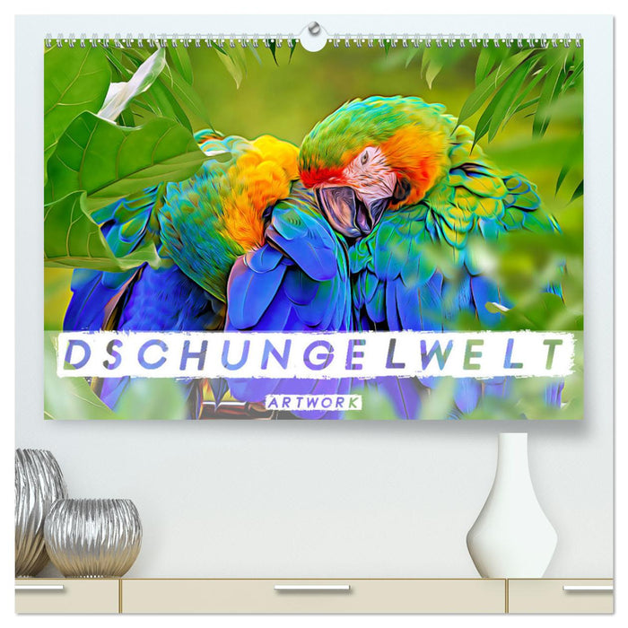 Dschungelwelt - Artwork (CALVENDO Premium Wandkalender 2025)