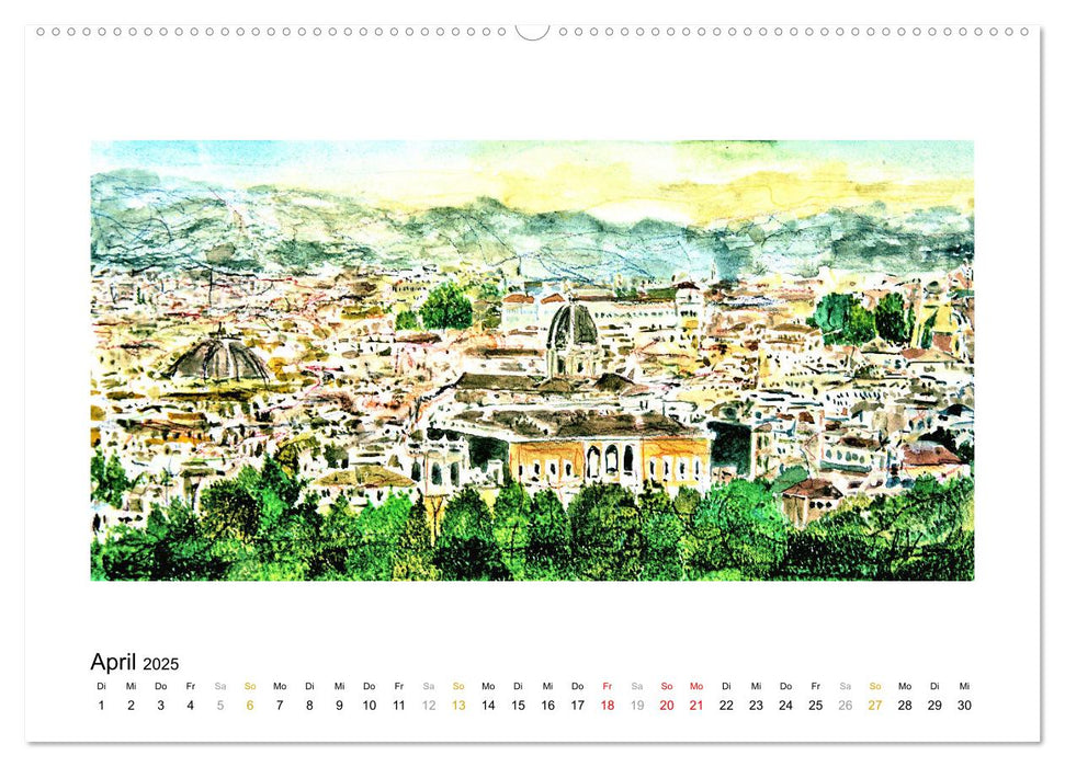 ROM In stillen Aquarellen (CALVENDO Premium Wandkalender 2025)