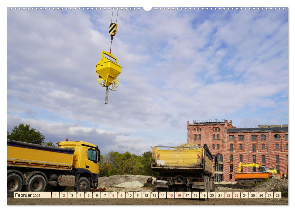 Auf der Großbaustelle (CALVENDO Premium Wandkalender 2025)