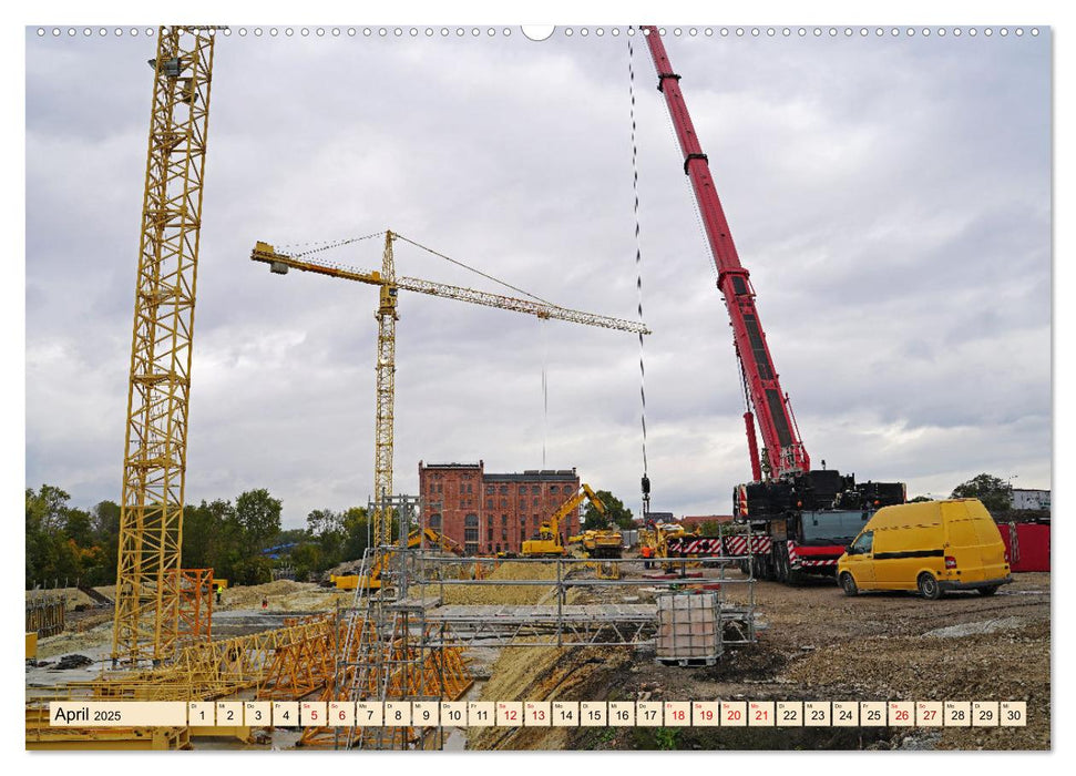 Auf der Großbaustelle (CALVENDO Premium Wandkalender 2025)