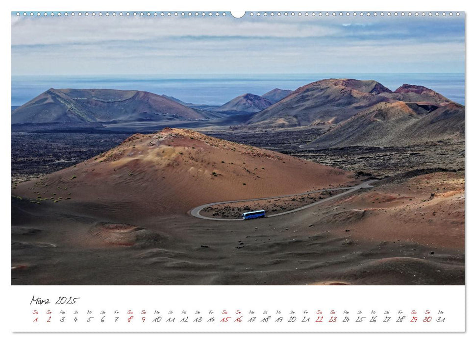 Lanzarote & La Graciosa - Inseln der spektakulären Landschaften (CALVENDO Premium Wandkalender 2025)