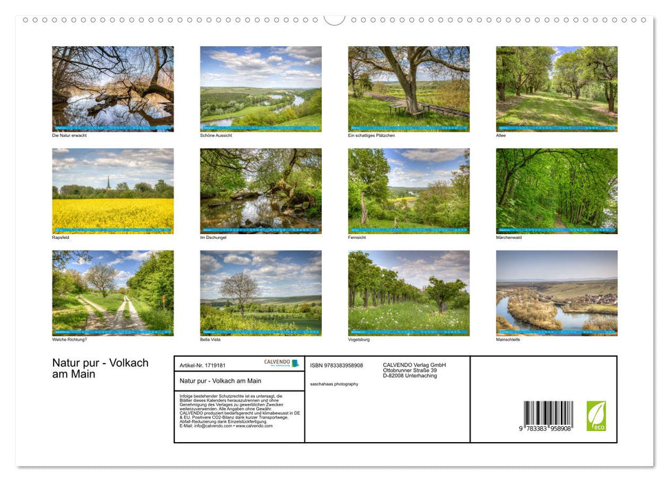 Natur pur - Volkach am Main (CALVENDO Premium Wandkalender 2025)