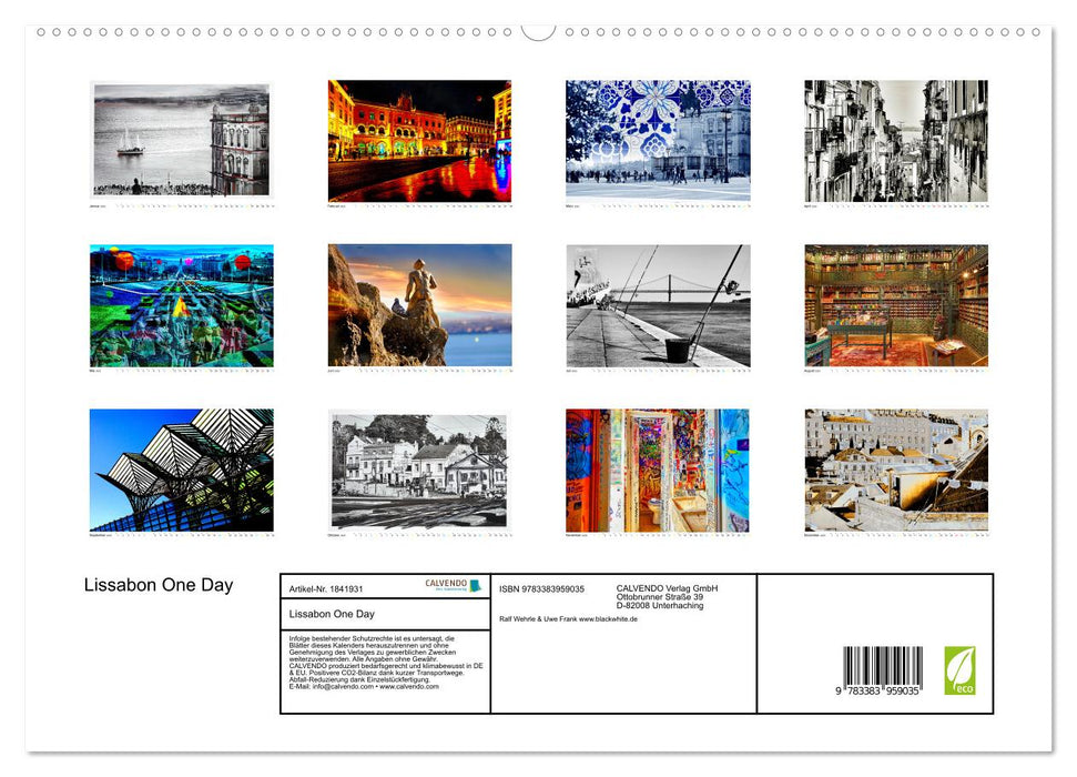 Lissabon One Day (CALVENDO Premium Wandkalender 2025)