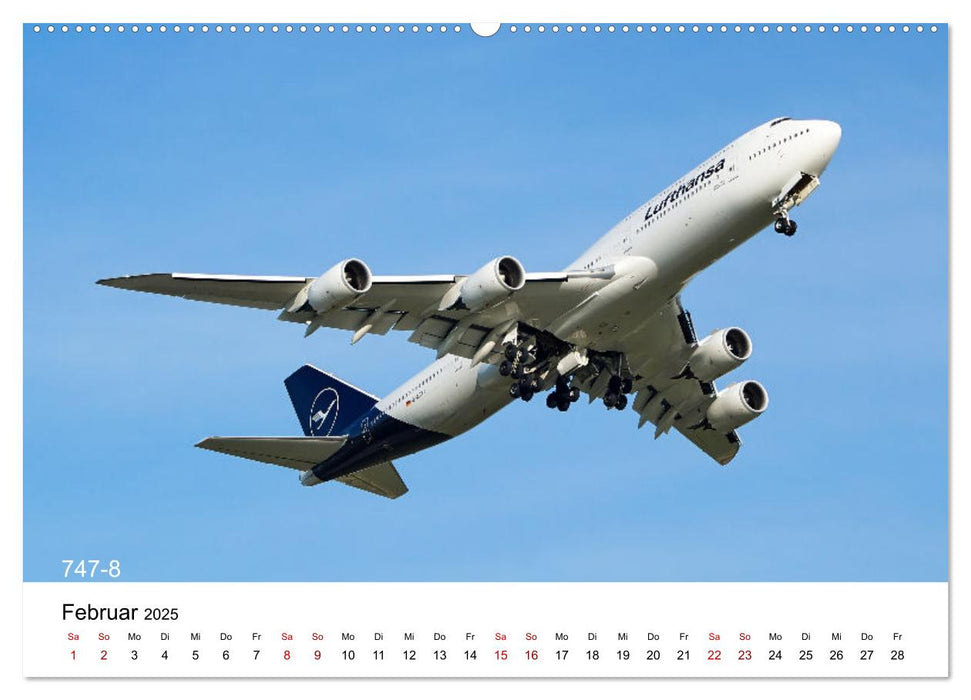 Flugzeuge von Boeing (CALVENDO Premium Wandkalender 2025)