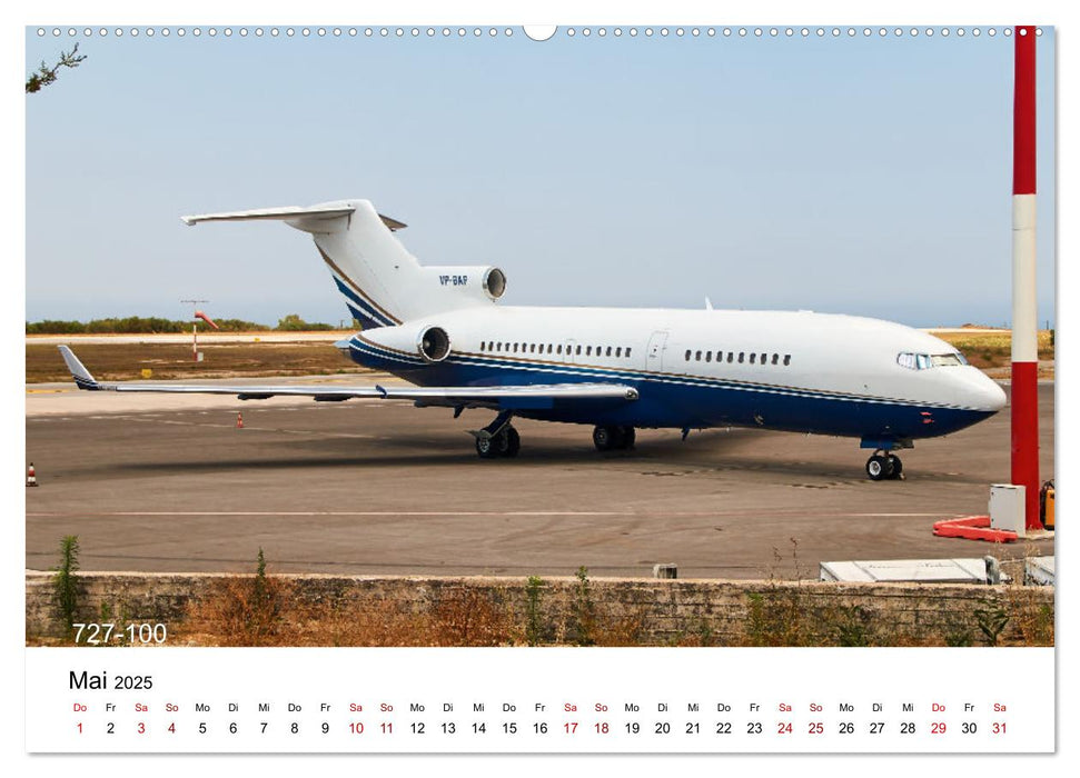 Flugzeuge von Boeing (CALVENDO Premium Wandkalender 2025)