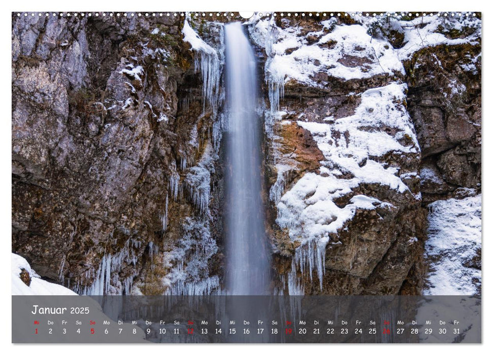 Faszinierende Naturschauspiele - imposante Klamm und Wasserfall Fotografie (CALVENDO Premium Wandkalender 2025)