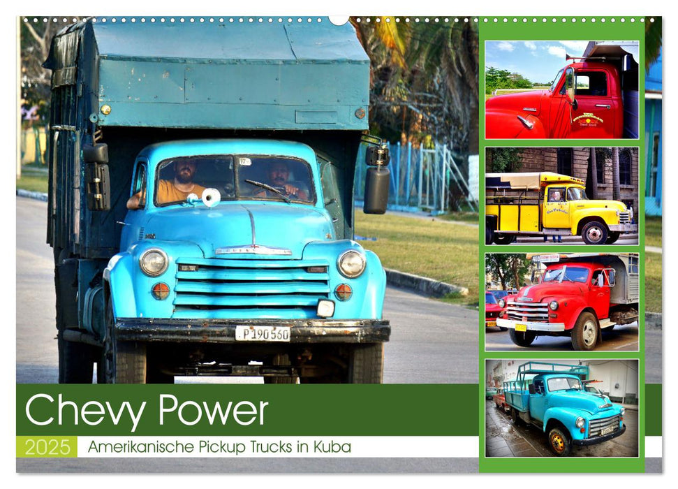 CHEVY POWER - Amerikanische Pickup Trucks in Kuba (CALVENDO Wandkalender 2025)